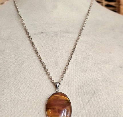 Vintage Gemstone Pendant Necklace - Yatva
