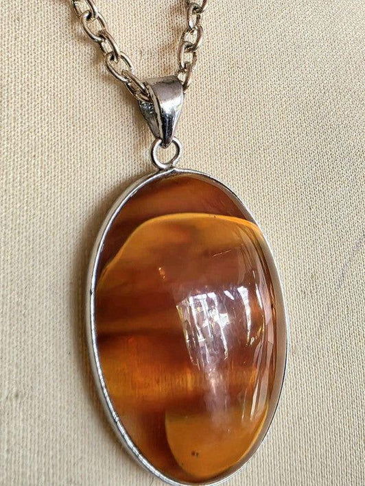 Vintage Gemstone Pendant Necklace - Yatva