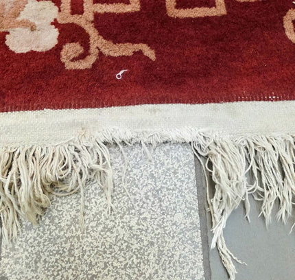 Vintage Hand-Knotted Chinese Art Deco Wool Rug – Plush Pile (205 x 305 cm) - Yatva