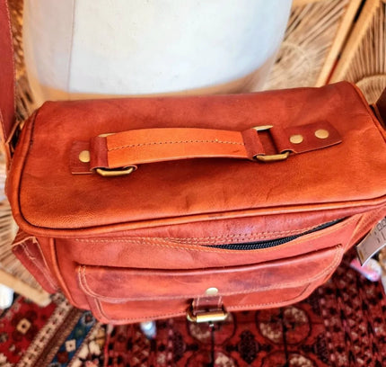 Vintage Hand - Made Leather Shoulder Bag - Yatva