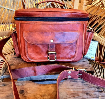 Vintage Hand - Made Leather Shoulder Bag - Yatva