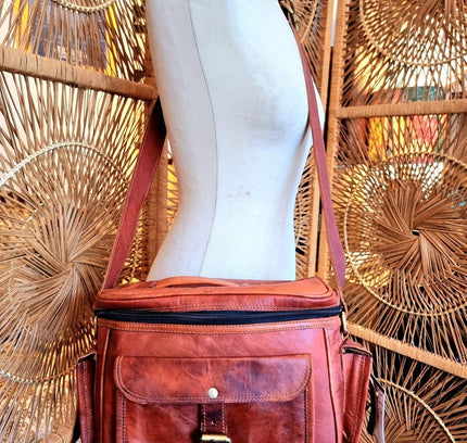 Vintage Hand - Made Leather Shoulder Bag - Yatva