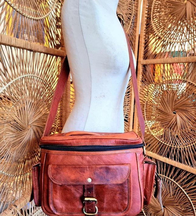 Vintage Hand - Made Leather Shoulder Bag - Yatva