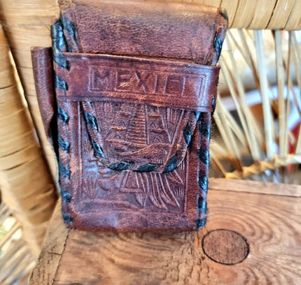 Vintage Hand Tooled Leather Cigarette Case - Yatva