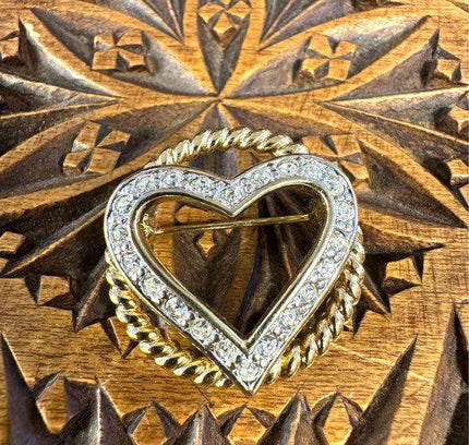 Vintage Heart Brooch - Yatva