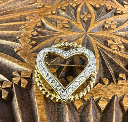 Vintage Heart Brooch - Yatva