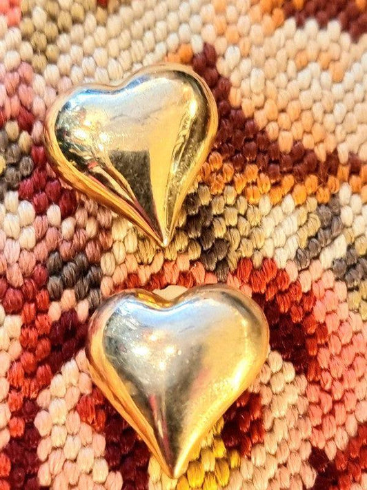 Vintage Heart Clip - On Earrings - Yatva