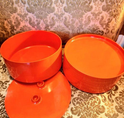 Vintage Heller Design Salad Bowl and Plates - Yatva