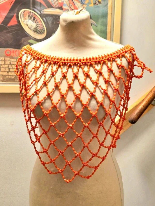 Vintage Inspired Traditional African Coral Necklace - Yatva