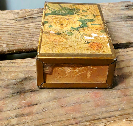 Vintage Italian Florentine Wooden Matchbox Holder with Matches - Yatva