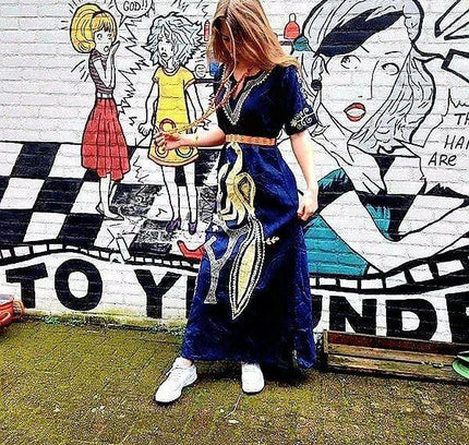 Vintage Kaftan Maxi Dress - Yatva