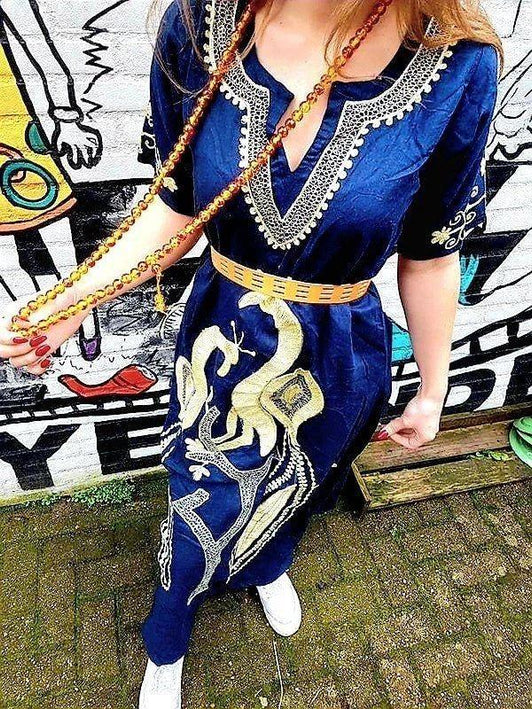 Vintage Kaftan Maxi Dress - Yatva