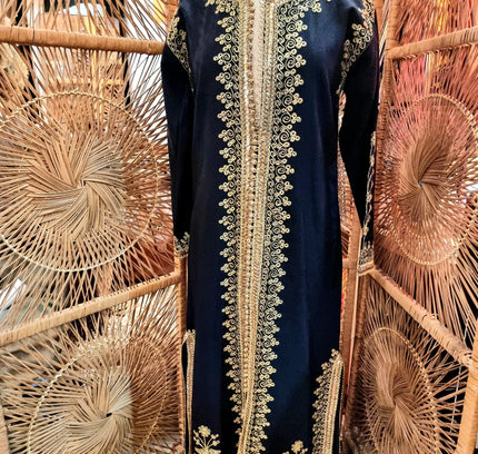 Vintage Kaftan Maxi Dress / Over Coat - Yatva