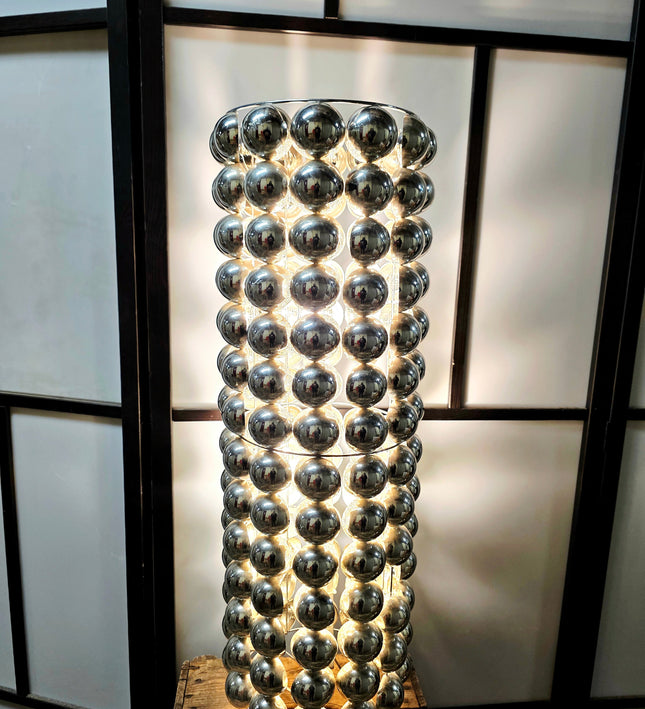 Vintage Kare Design Chrome Bubble Floor Lamp – 1980s Space Age Iconic Luminaire - Yatva
