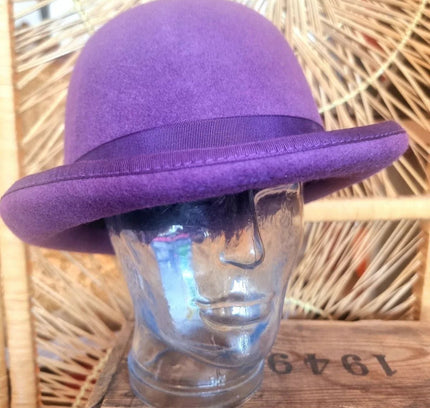 Vintage Kingice Hand Made Wool Felt Bowler Hat - Yatva