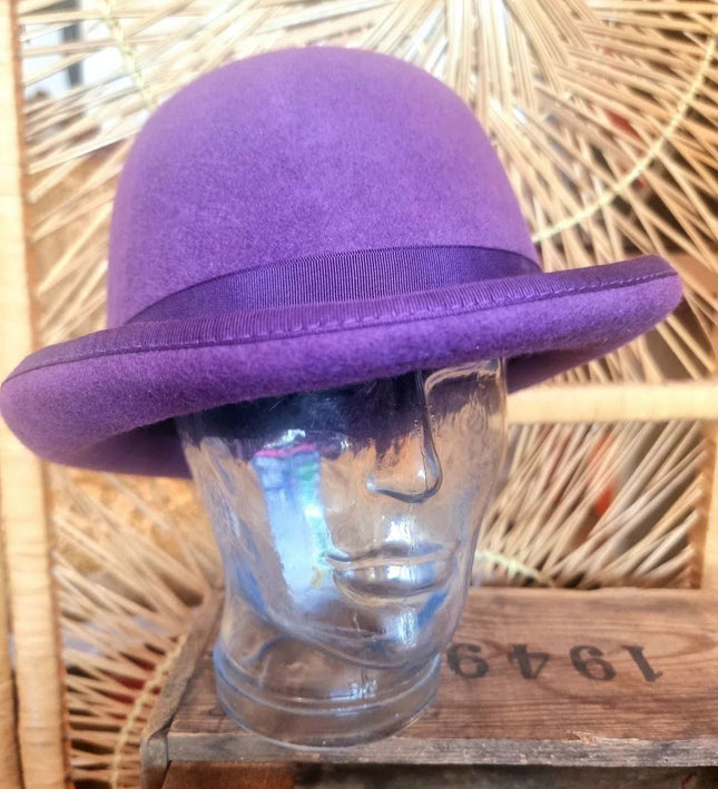Vintage Kingice Hand Made Wool Felt Bowler Hat - Yatva