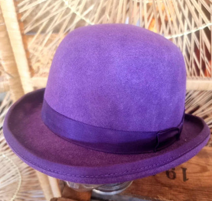 Vintage Kingice Hand Made Wool Felt Bowler Hat - Yatva