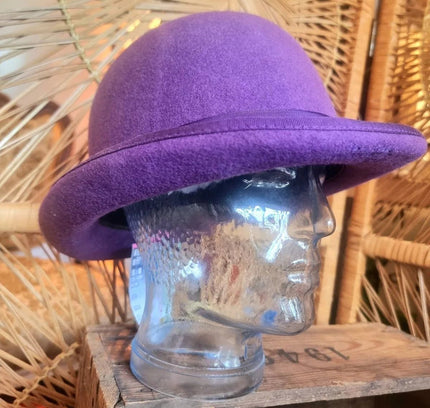 Vintage Kingice Hand Made Wool Felt Bowler Hat - Yatva