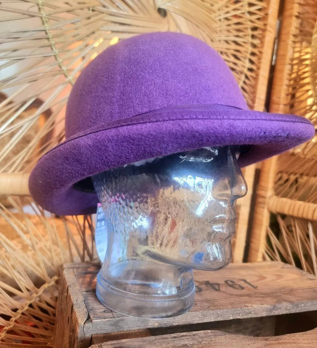 Vintage Kingice Hand Made Wool Felt Bowler Hat - Yatva