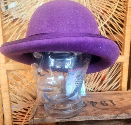 Vintage Kingice Hand Made Wool Felt Bowler Hat - Yatva