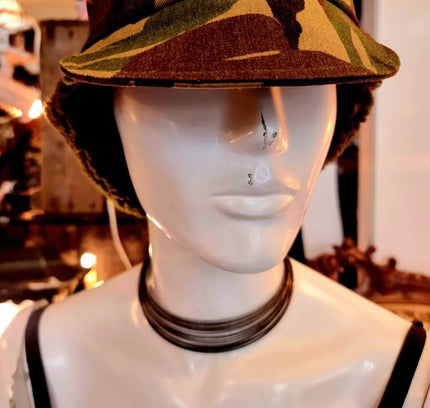 Vintage Kloot Meijburg KL Dutch Army Camo Cold Weather Cap Field Hat - Yatva