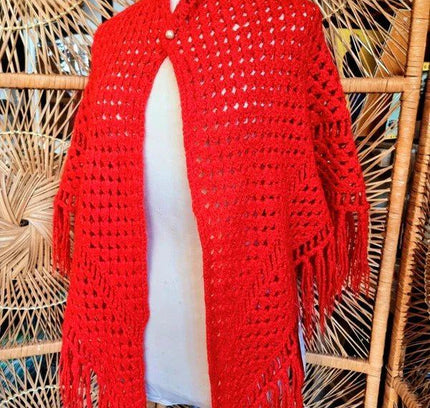 Vintage Knitted Cape - Yatva