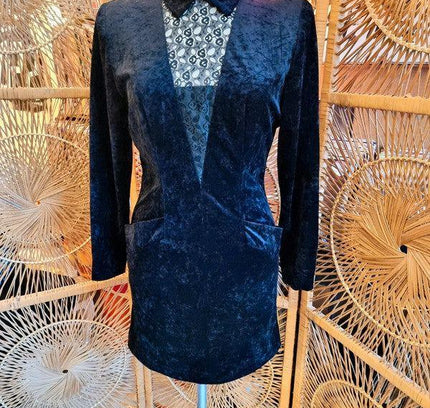 Vintage La Madeleine 80's Velvet Dress - Yatva