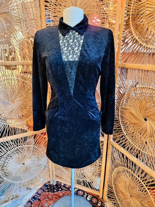 Vintage La Madeleine 80's Velvet Dress - Yatva
