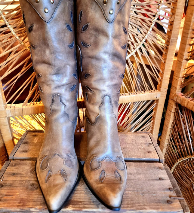 Vintage Lake Eagle Cowboy Boots - Yatva