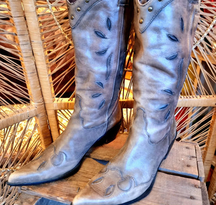 Vintage Lake Eagle Cowboy Boots - Yatva