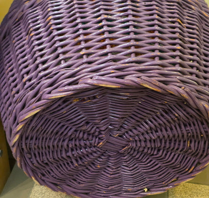 Vintage Large Woven Wicker Rattan Laundry Basket - Storage Hamper with Lid - Yatva
