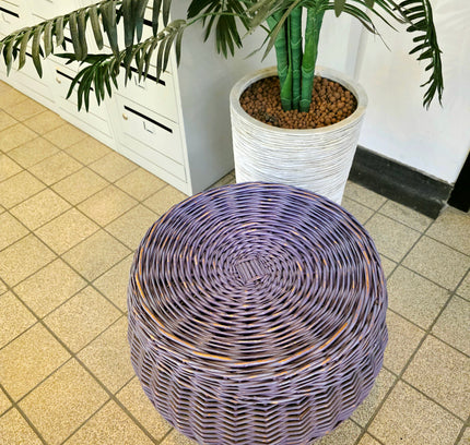 Vintage Large Woven Wicker Rattan Laundry Basket - Storage Hamper with Lid - Yatva