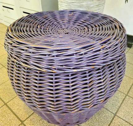 Vintage Large Woven Wicker Rattan Laundry Basket - Storage Hamper with Lid - Yatva