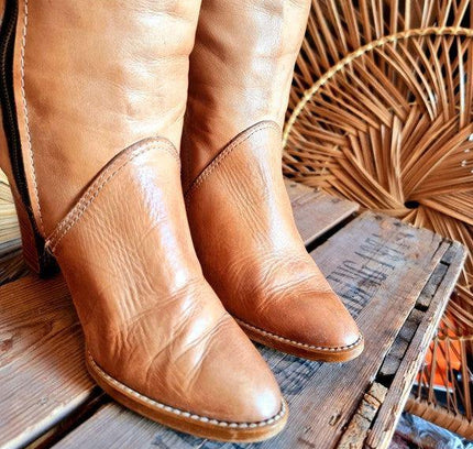 Vintage Leather 80s Anita Boots - Yatva