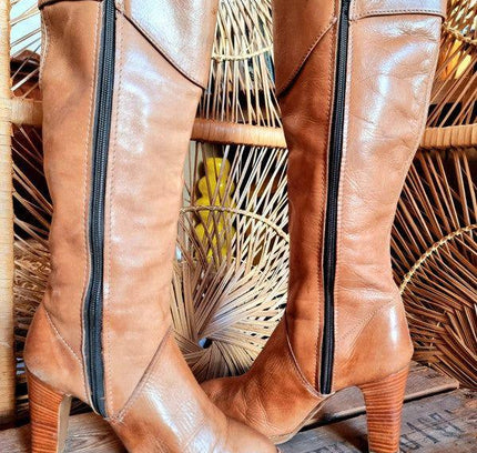 Vintage Leather 80s Anita Boots - Yatva