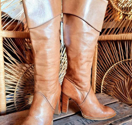 Vintage Leather 80s Anita Boots - Yatva