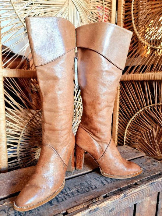 Vintage Leather 80s Anita Boots - Yatva