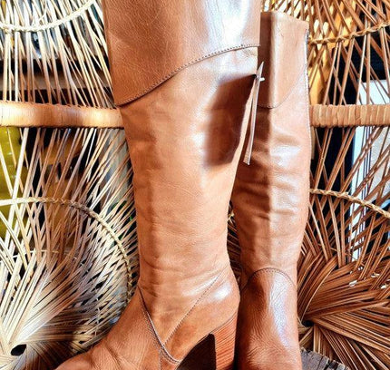 Vintage Leather 80s Anita Boots - Yatva