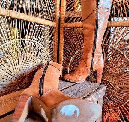 Vintage Leather 80s Anita Boots - Yatva