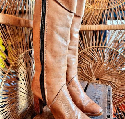 Vintage Leather 80s Anita Boots - Yatva