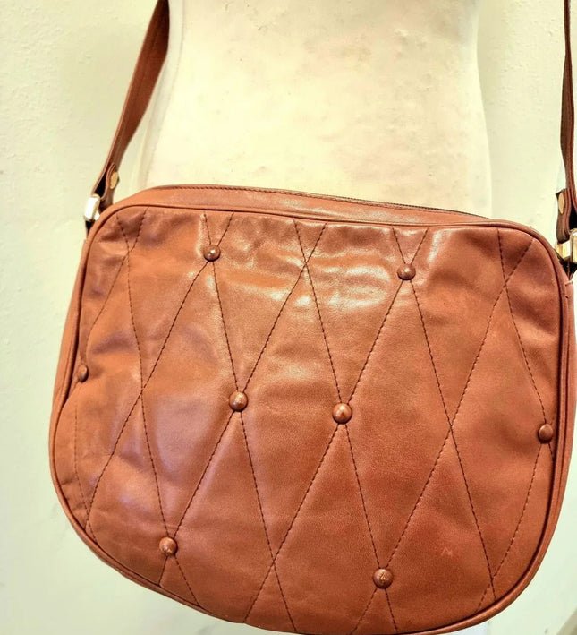 Vintage Leather 80s Shoulder Bag - Yatva