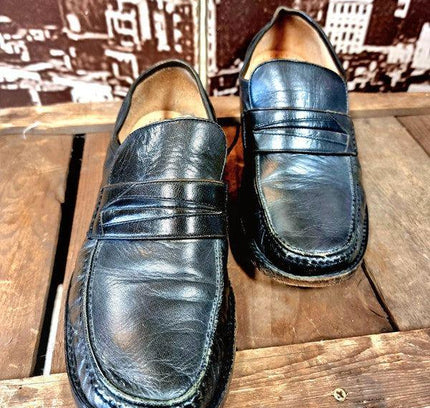 Vintage Leather 80's Slip On Shoes - Yatva