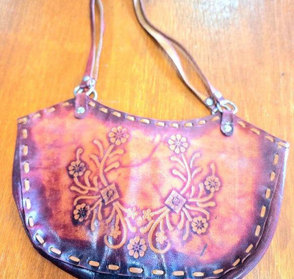 Vintage Leather Shoulder Bag - Yatva