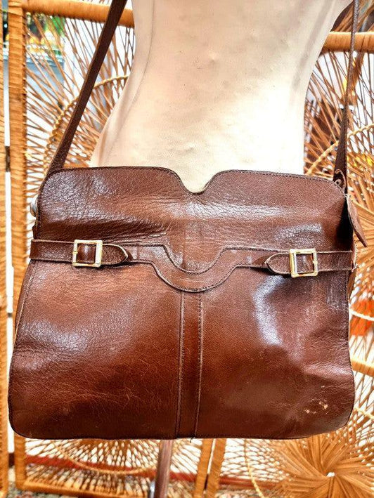 Vintage Leather Shoulder Bag - Yatva