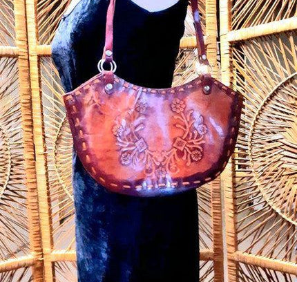 Vintage Leather Shoulder Bag - Yatva