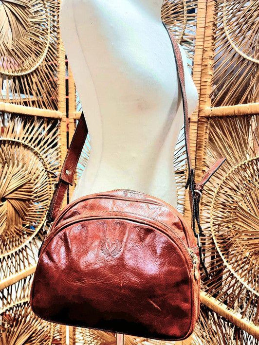 Vintage Leather Shoulder Bag - Yatva