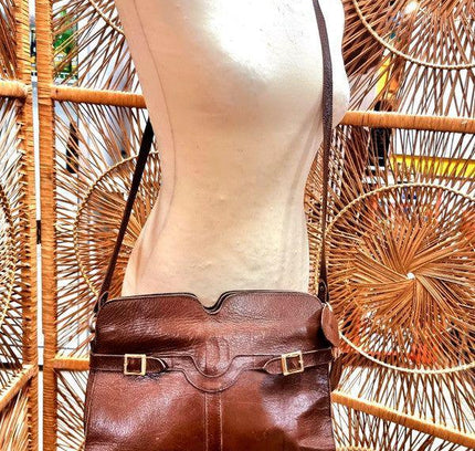 Vintage Leather Shoulder Bag - Yatva
