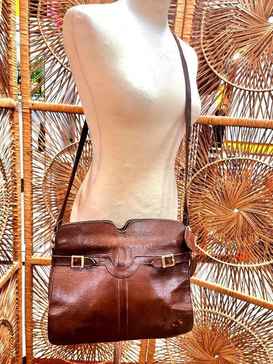 Vintage Leather Shoulder Bag - Yatva