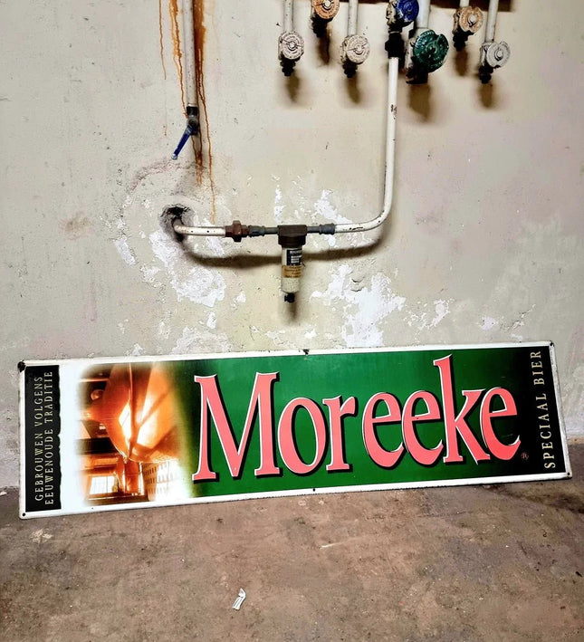 Vintage Metal Enamel Beer Advertising Sign - Yatva