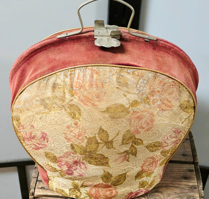 Vintage Metal Frame Tapestry Tea Cosy - Mid-Century Floral Teapot Carrier - Yatva